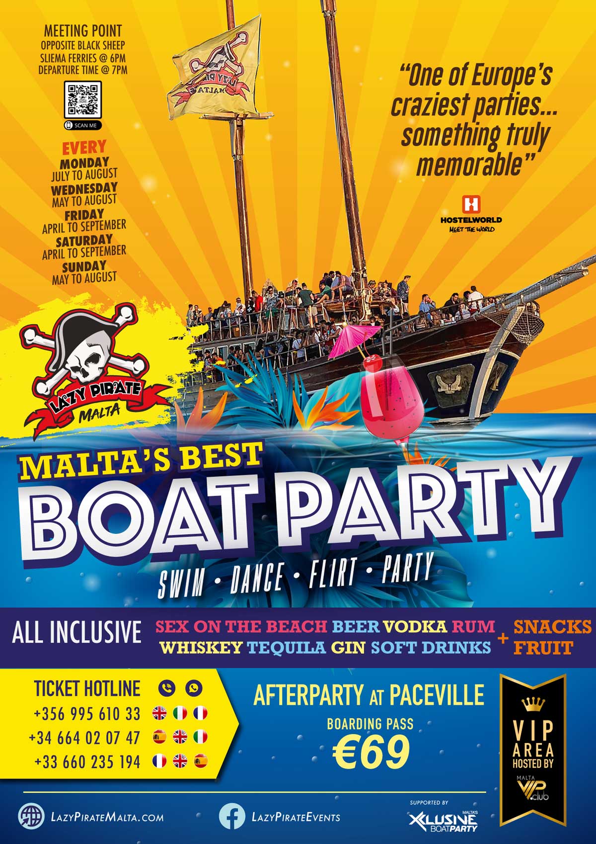 Image de l'événement populaire : Lazy Pirate Boat Party